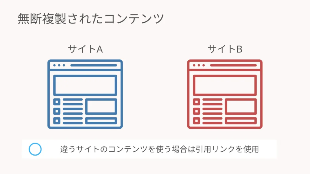 無断複製されたコンテンツ